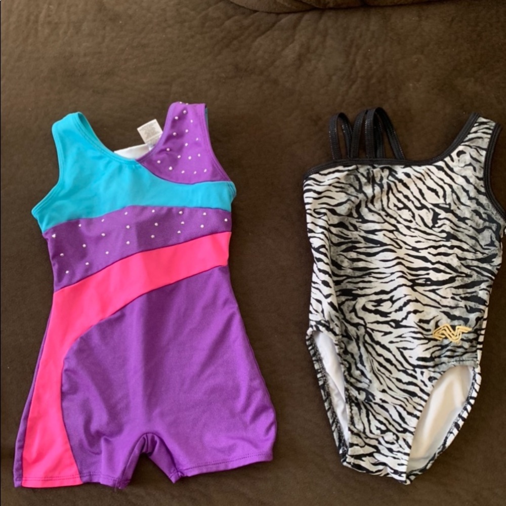 Gymnastics clothes. Size 4, and 5.